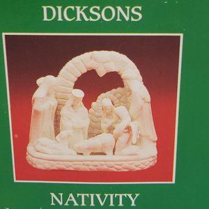 Dicksons Christmas Nativity Bisque Porcelain Figurine Decoration Display